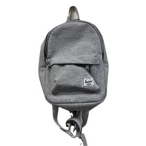 Herschel Mini Backpack Gray Classic Nova Small Daypack Red Stripe Lining Bag